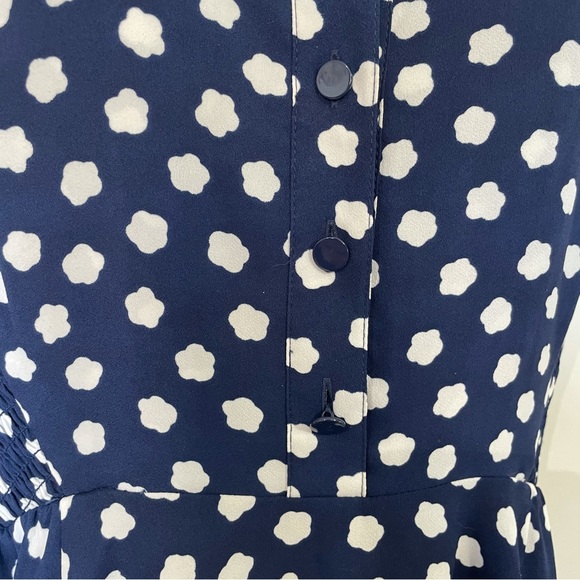 Kate Spade California Dreaming Cloud Dot Midi Dress Blue White Womens 6 - Picture 6 of 11